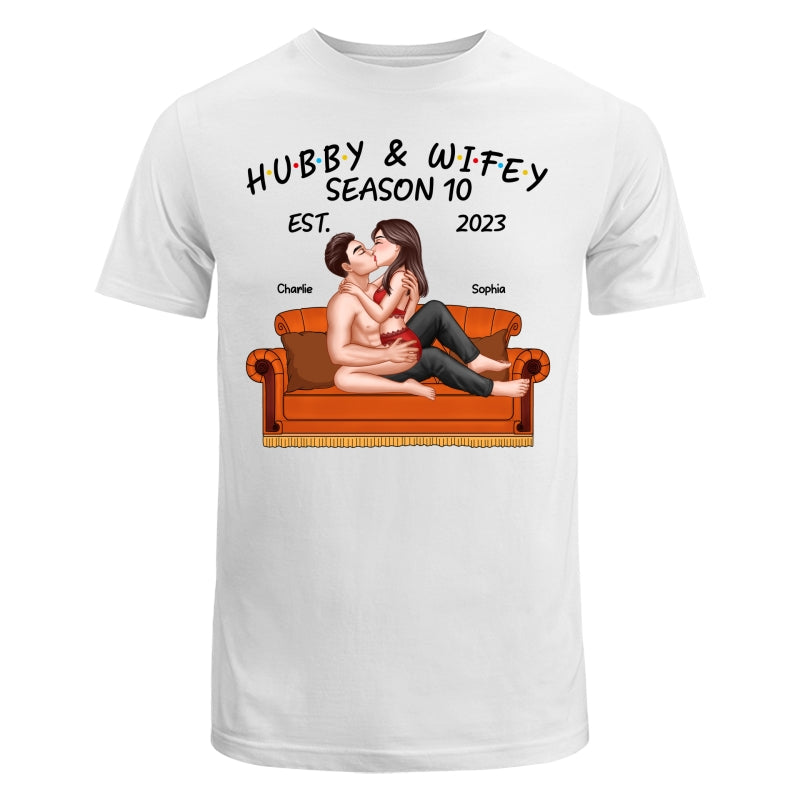 Hubby Wifey Together Since Sitting On Couch Personalized Shirt