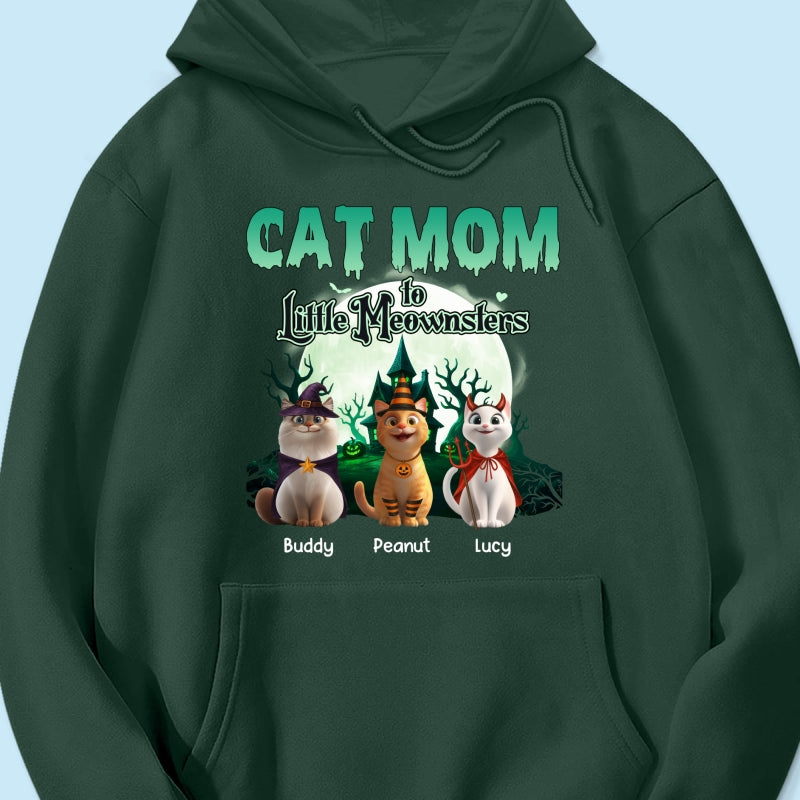 Cat Mom to Little Meownsters Personalized Shirt, Halloween Shirt for Cat Moms