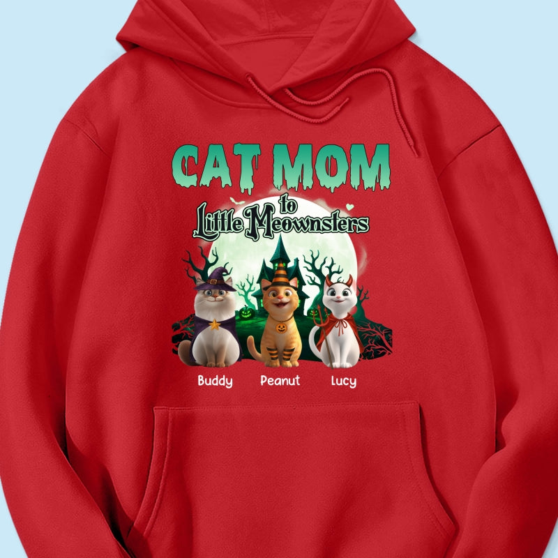 Cat Mom to Little Meownsters Personalized Shirt, Halloween Shirt for Cat Moms