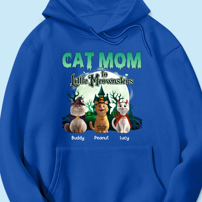 Cat Mom to Little Meownsters Personalized Shirt, Halloween Shirt for Cat Moms