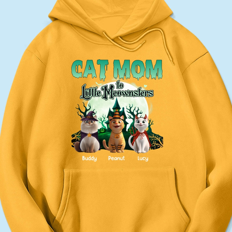 Cat Mom to Little Meownsters Personalized Shirt, Halloween Shirt for Cat Moms