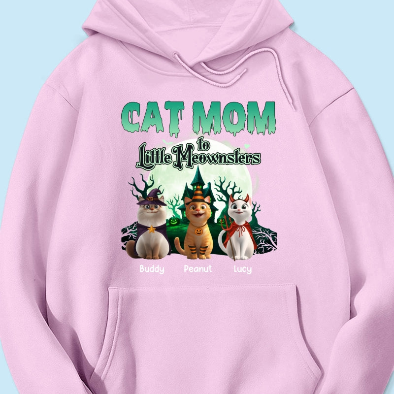 Cat Mom to Little Meownsters Personalized Shirt, Halloween Shirt for Cat Moms