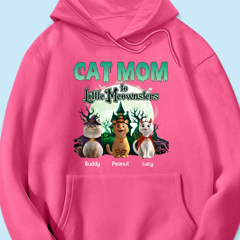 Cat Mom to Little Meownsters Personalized Shirt, Halloween Shirt for Cat Moms