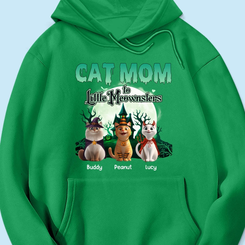 Cat Mom to Little Meownsters Personalized Shirt, Halloween Shirt for Cat Moms