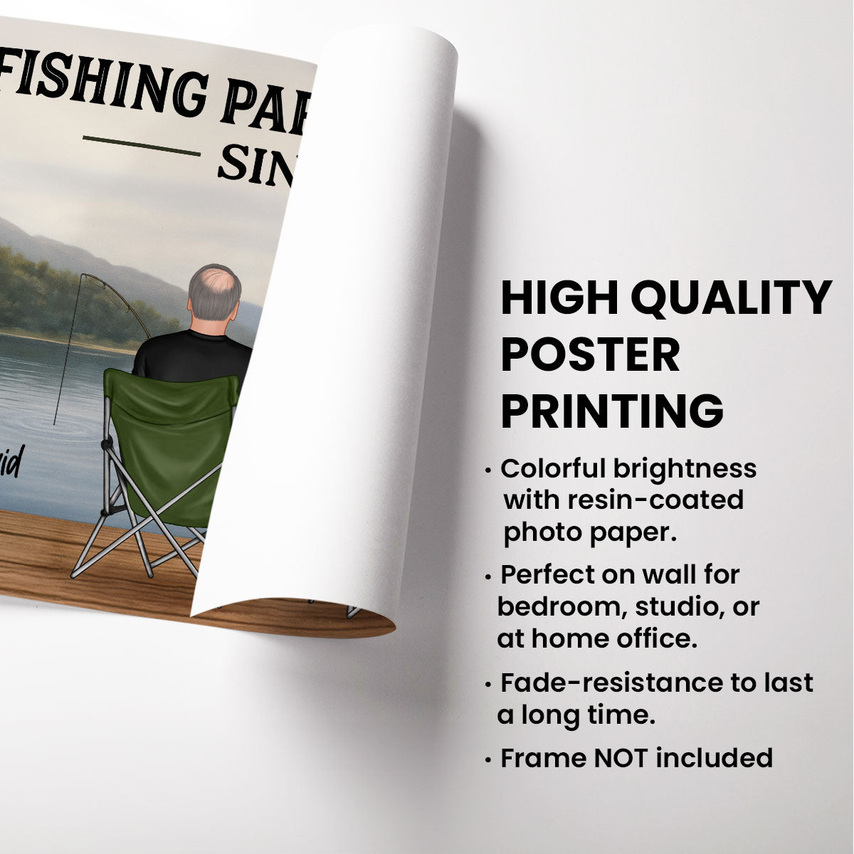 Couple Fishing Partners For Life Personalized Poster|Heartlfelt Gift For Couple, Fishing Lovers, Fishing Partners