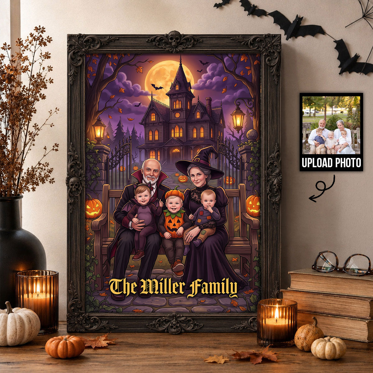 Trending Halloween - Custom Photo - Personalized Poster - Halloween Gift, Halloween Decor For Couple, Family
