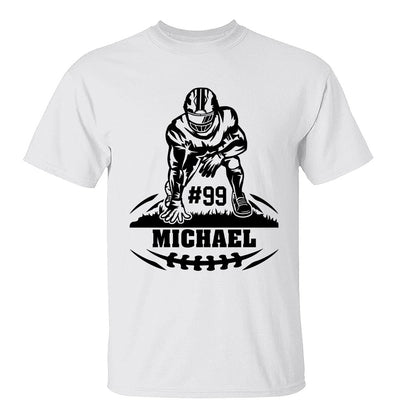 Football Player Standing On The Ground Football Season Matching Personalized Shirt