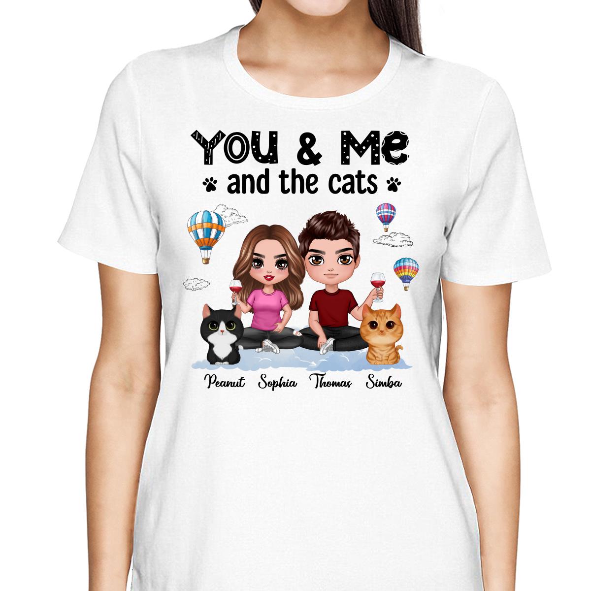 Couple And Cute Fluffy Cats Personalized Shirt
