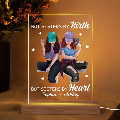 Selfie Besties Personalized Rectangle Acrylic Plaque LED Lamp Night Light