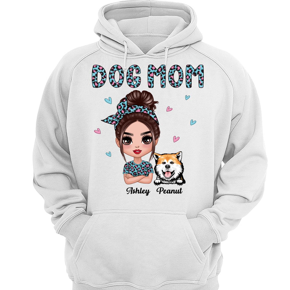 Colorful Leopard Pattern Doll Dog Mom Gift For Dog Lovers Personalized Shirt