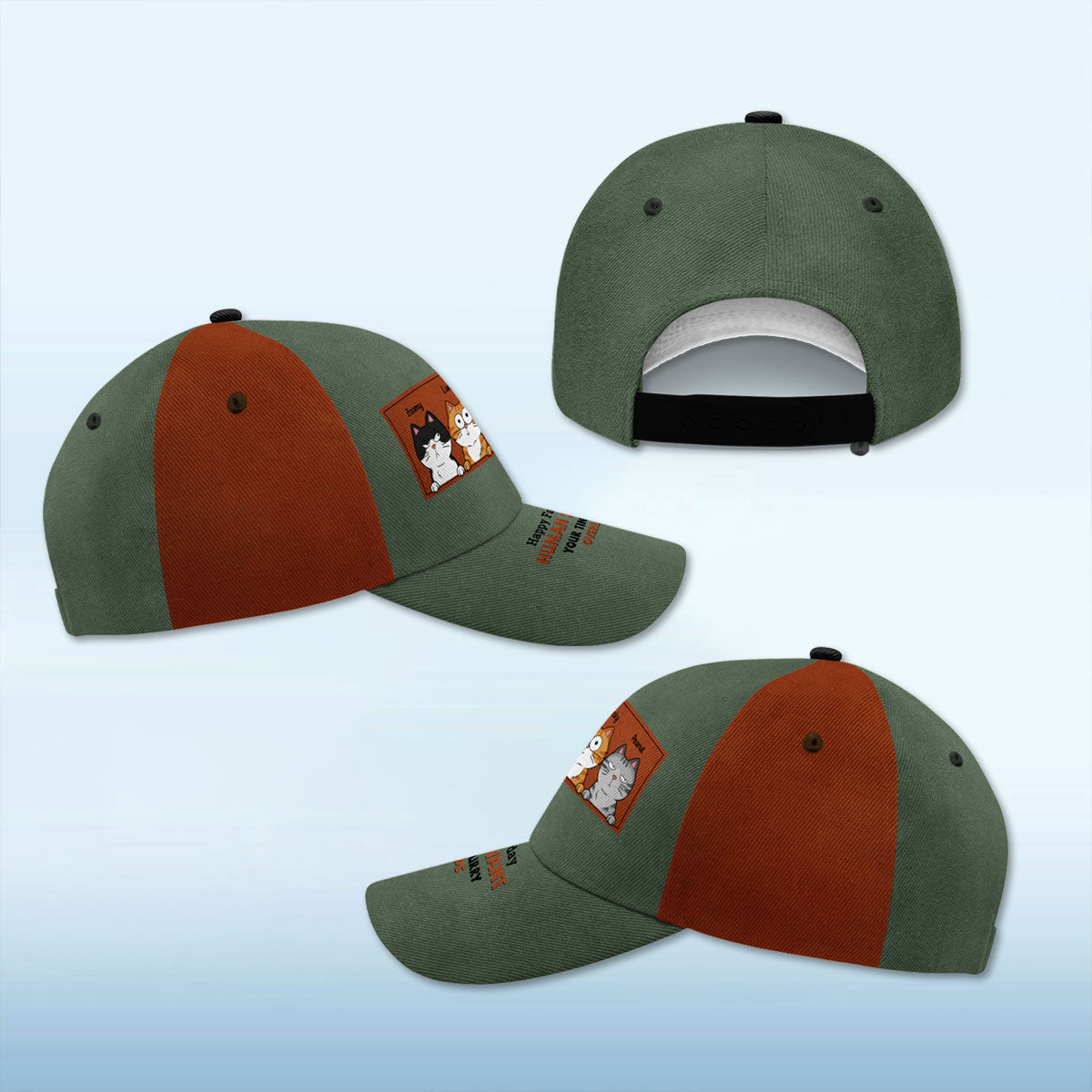 Happy Father's Day Human Servant Cat Dad Personalized Classic Cap