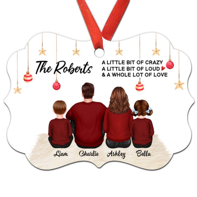 Family Whole Lot Of Love Gift Personalized Christmas Ornament