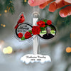 Infinity Cross Memorial Cardinal Custom Photo In Loving Memory Sympathy Gift Personalized Acrylic Ornament