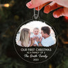 Our First Christmas New Family Custom Photo Personalized Acrylic Ornament