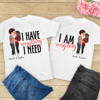 Couple Everything Valentine‘s Day Personalized Matching Shirts [Set of 2 Shirts]