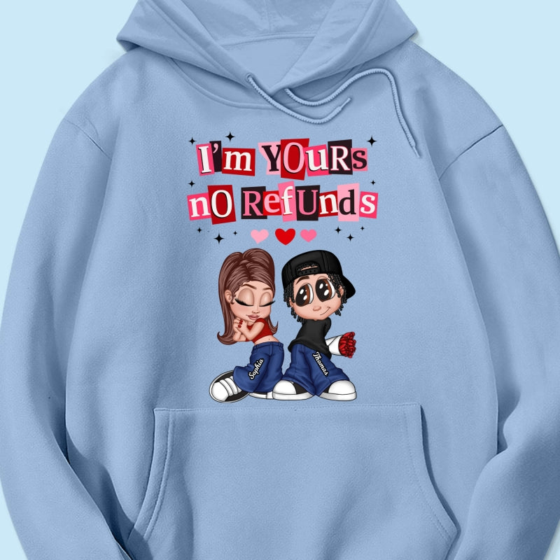 Y2K Couple I'm Yours No Refund - Personalized Shirt - Funny Valentine's Day Gift for Him, for Her, Matching Couple Shirts