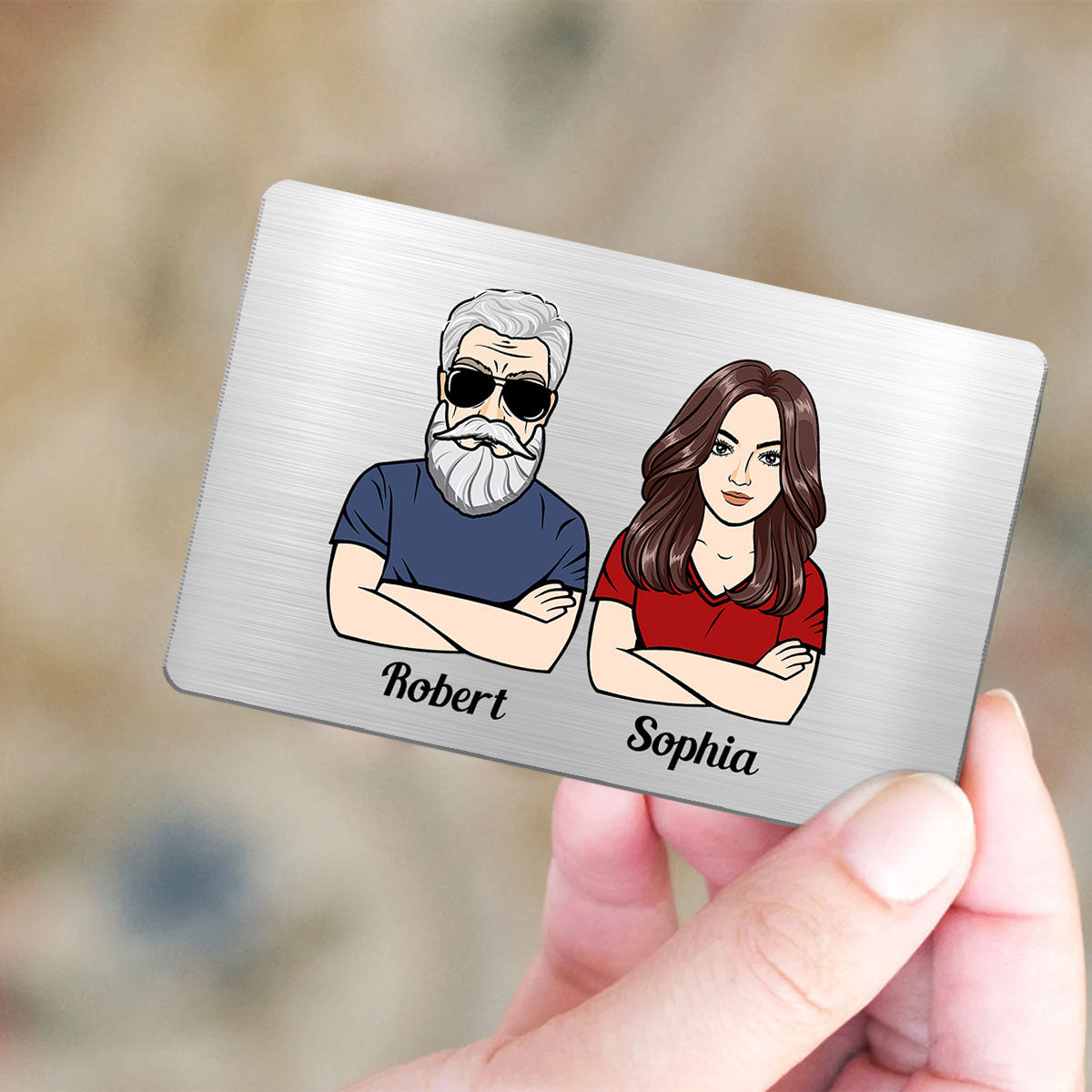 Bank Of Dad From Financial Burden Funny Father‘s Day Gift Personalized Wallet Insert Metal Wallet Card