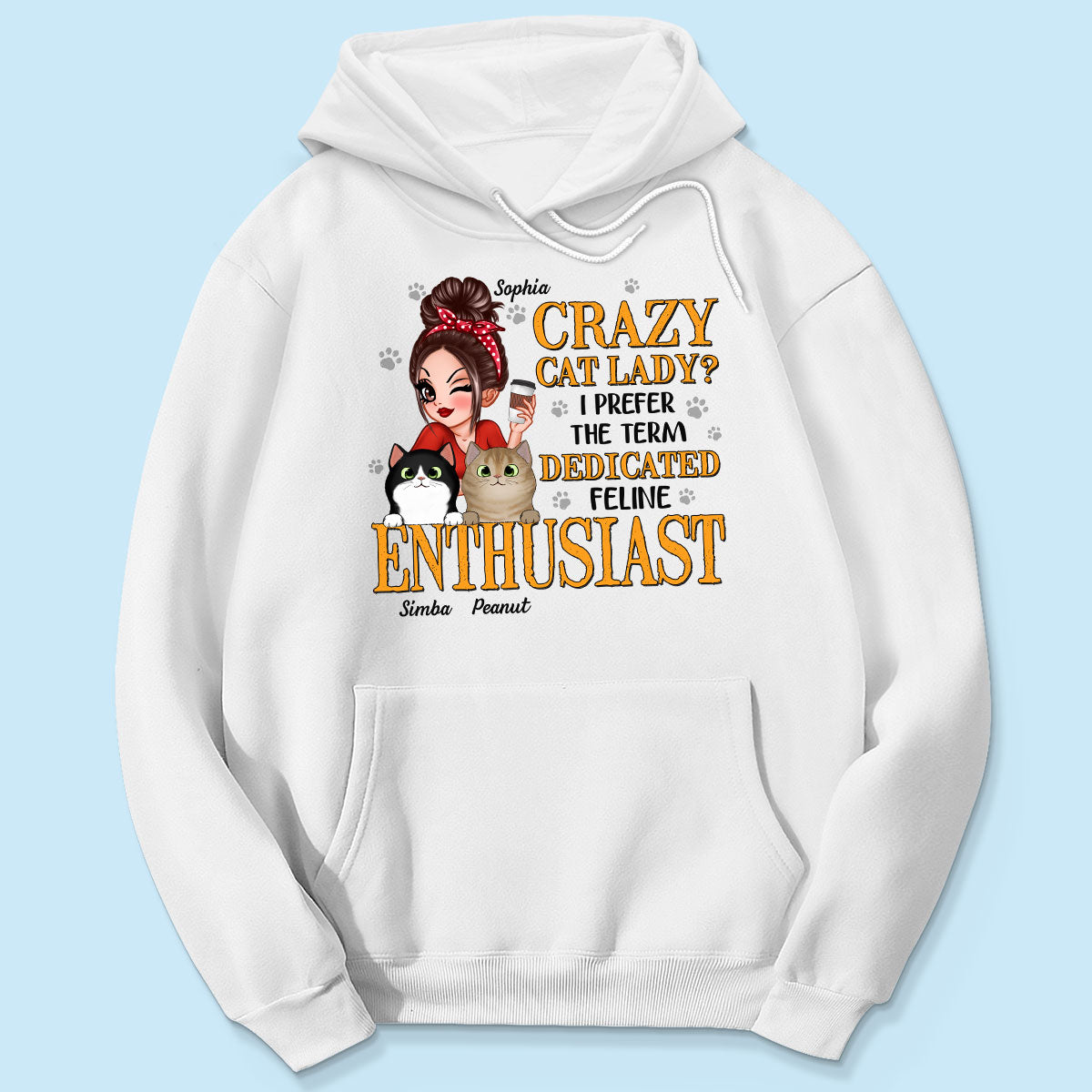 Crazy Cat Lady Dedicated Feline Enthusiast Personalized Shirt, Gift For Cat Mom, Cat Lover