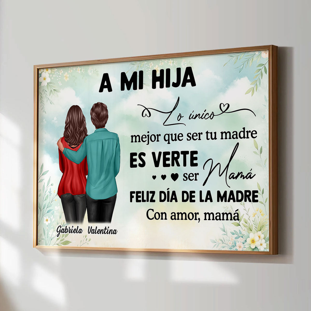 Spanish To My Daughter From Mom Happy Mother's Day Personalized Poster, Gift For Daughter