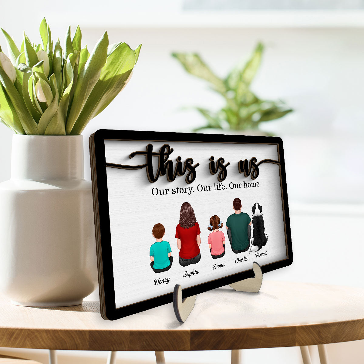 This Is Us Our Story Our Life Our Home Family Home Decor Personalized 2-Layer Wooden Plaque