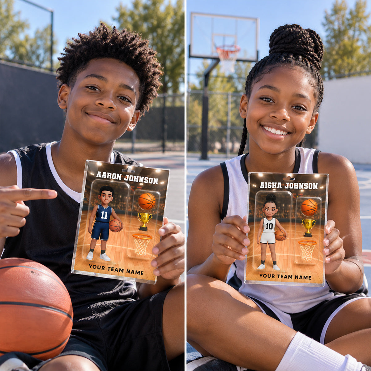 Cool Basketball Player 2D Flat Printed - Personalized Acrylic Block Plaque - Cool Unique Christmas Gift For Basketball Players, Son, Daughter, Grandson, Granddaughter