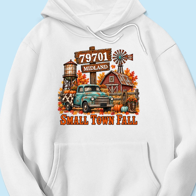 Small Town Fall Western Zip Code - Personalized Shirt