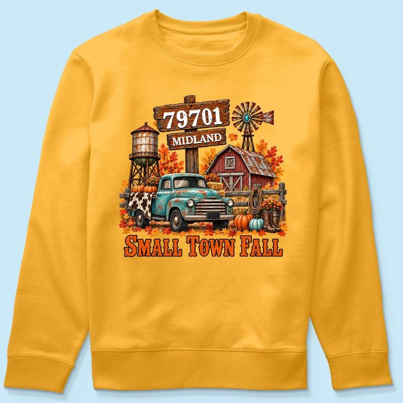 Small Town Fall Western Zip Code - Personalized Shirt