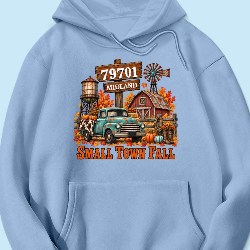 Small Town Fall Western Zip Code - Personalized Shirt