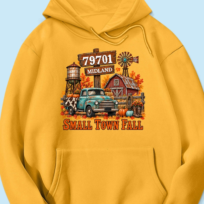 Small Town Fall Western Zip Code - Personalized Shirt
