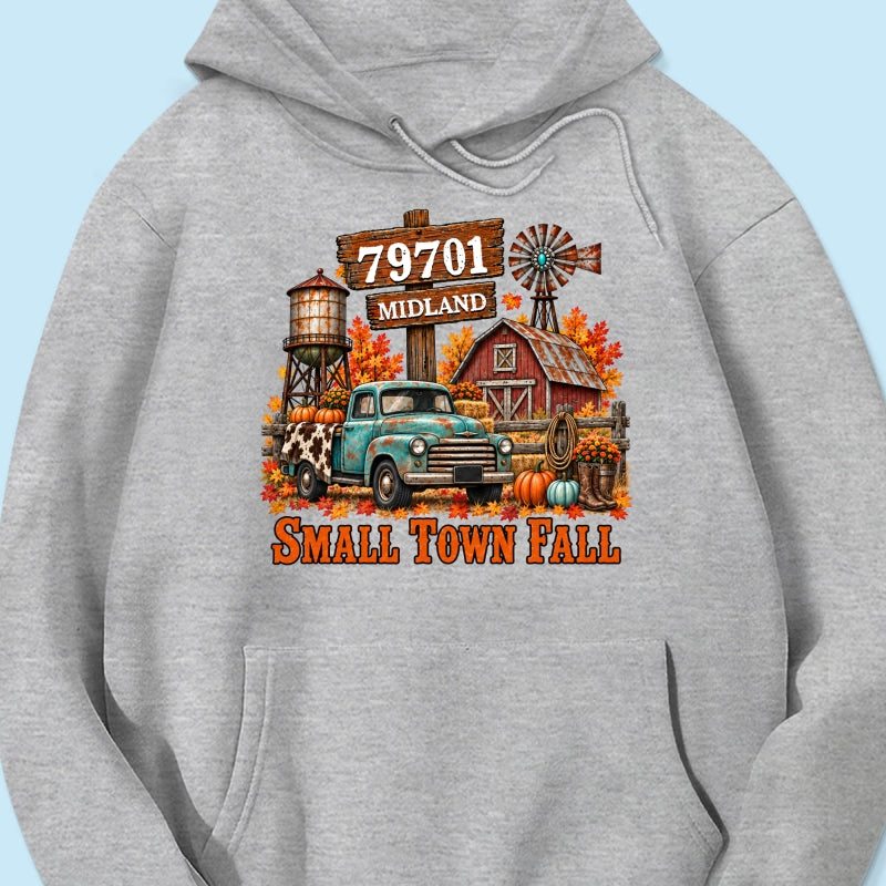 Small Town Fall Western Zip Code - Personalized Shirt