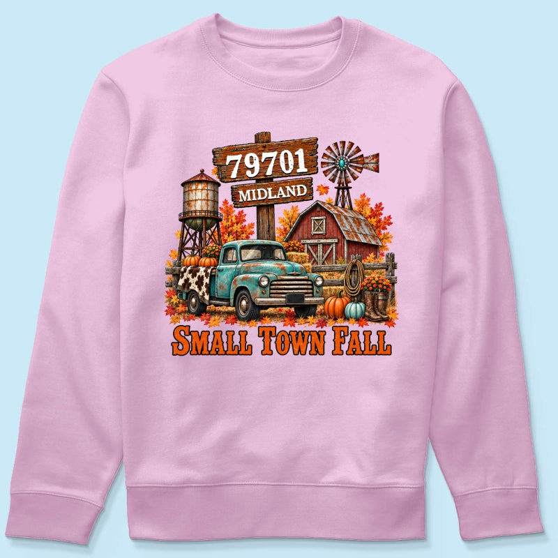 Small Town Fall Western Zip Code - Personalized Shirt