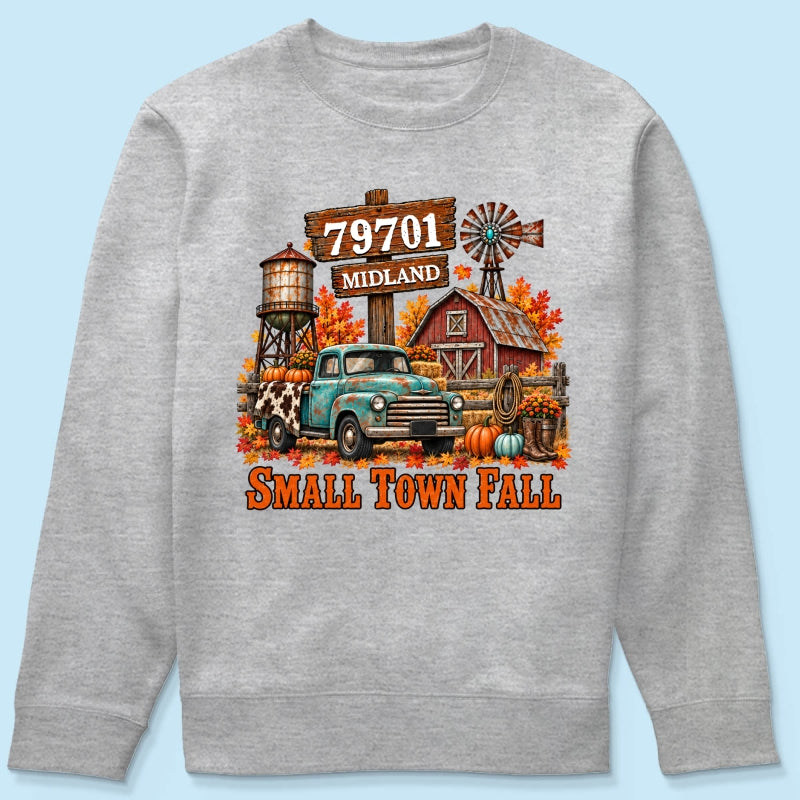 Small Town Fall Western Zip Code - Personalized Shirt