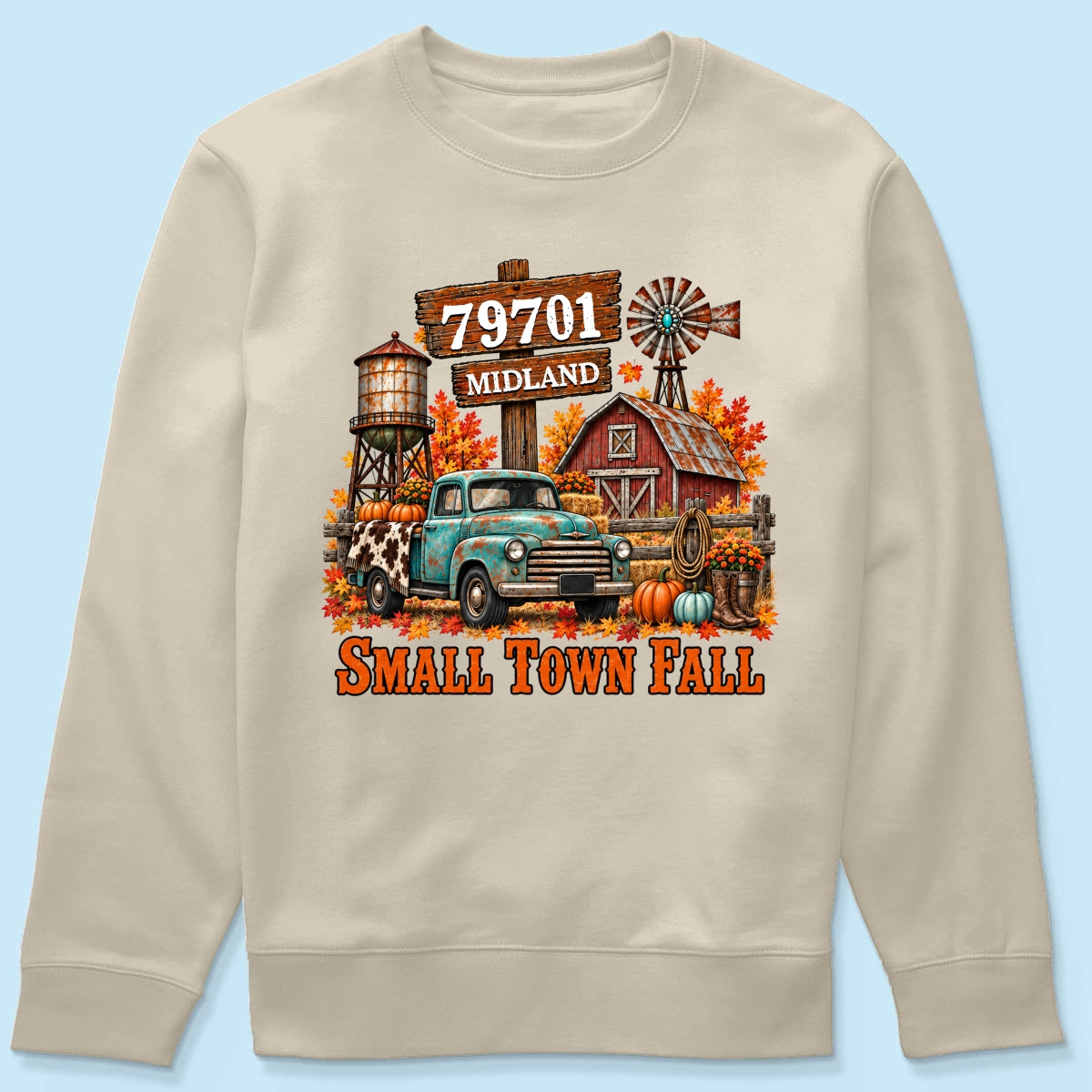 Small Town Fall Western Zip Code - Personalized Shirt