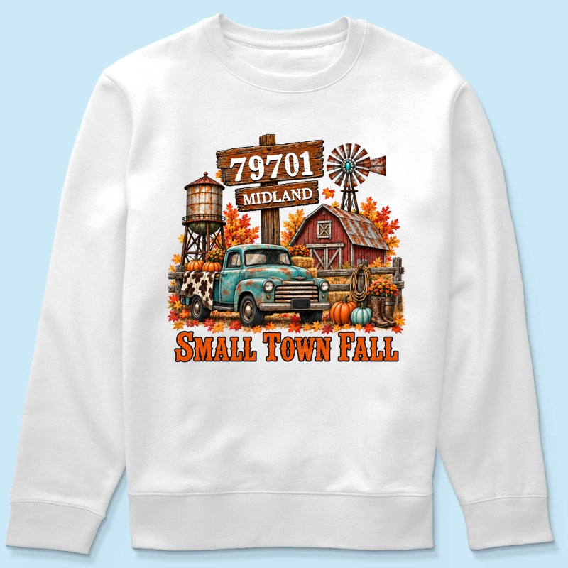 Small Town Fall Western Zip Code - Personalized Shirt