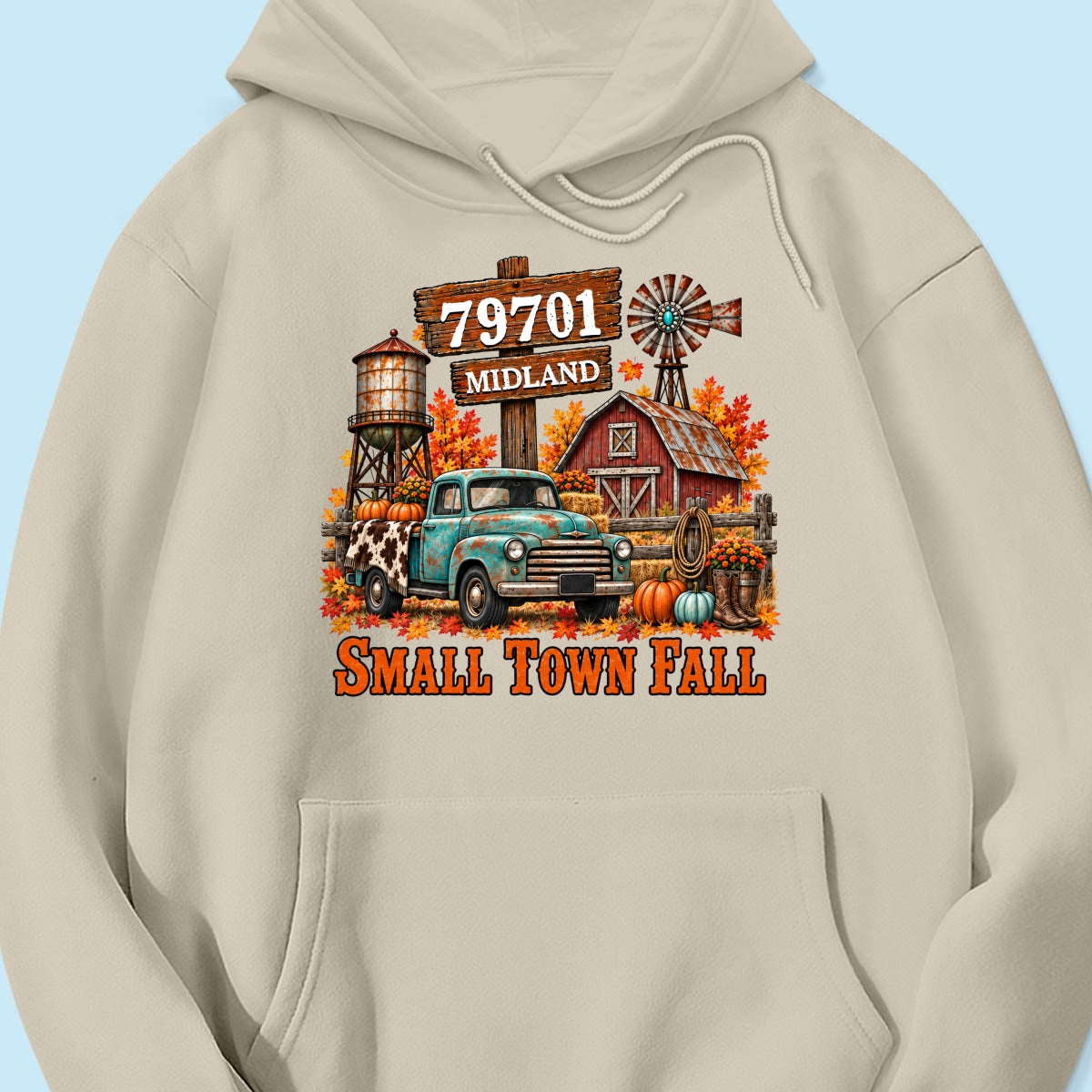 Small Town Fall Western Zip Code - Personalized Shirt