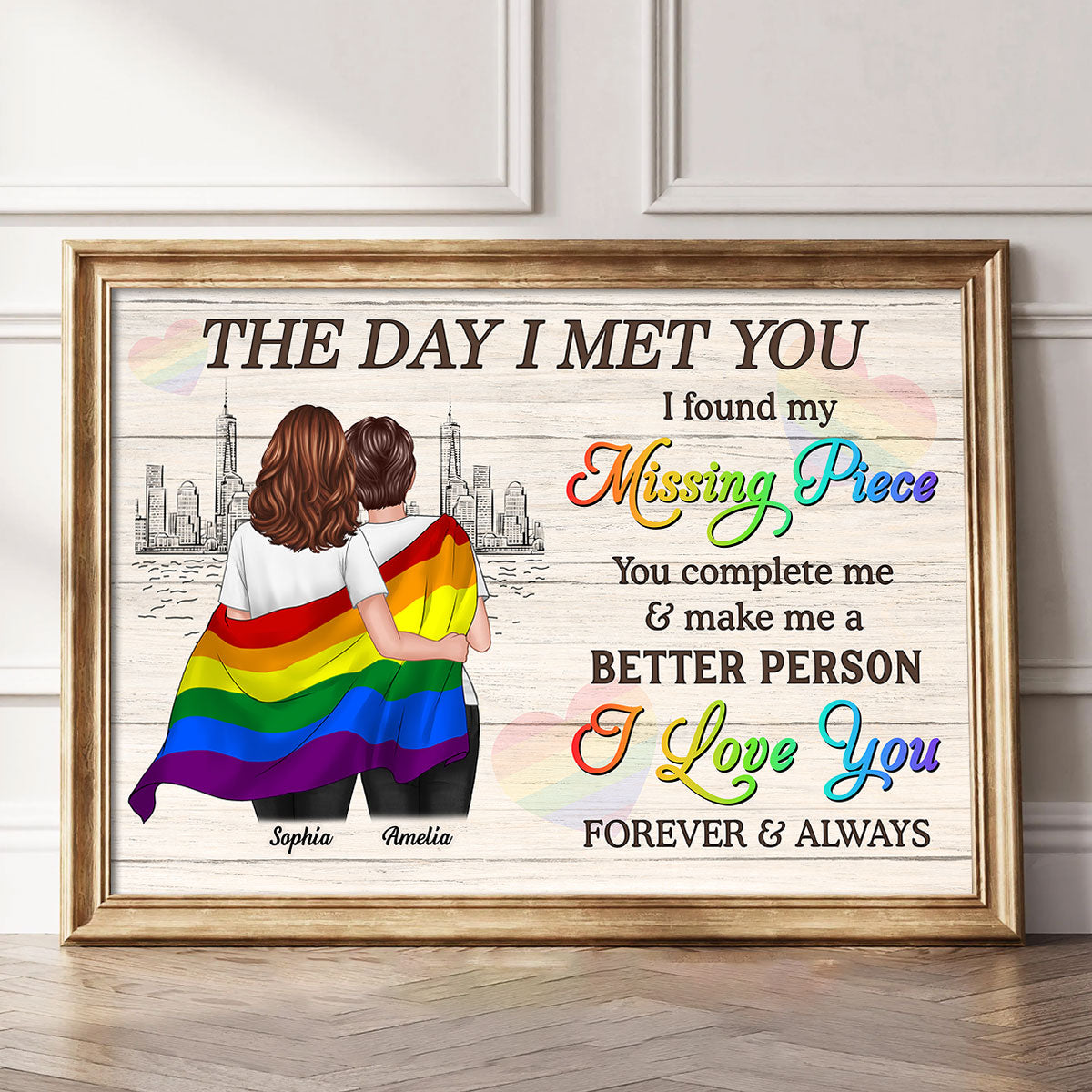 Pride Month LGBT Couple The Day I Met You Personalized Poster, Gift For Couple