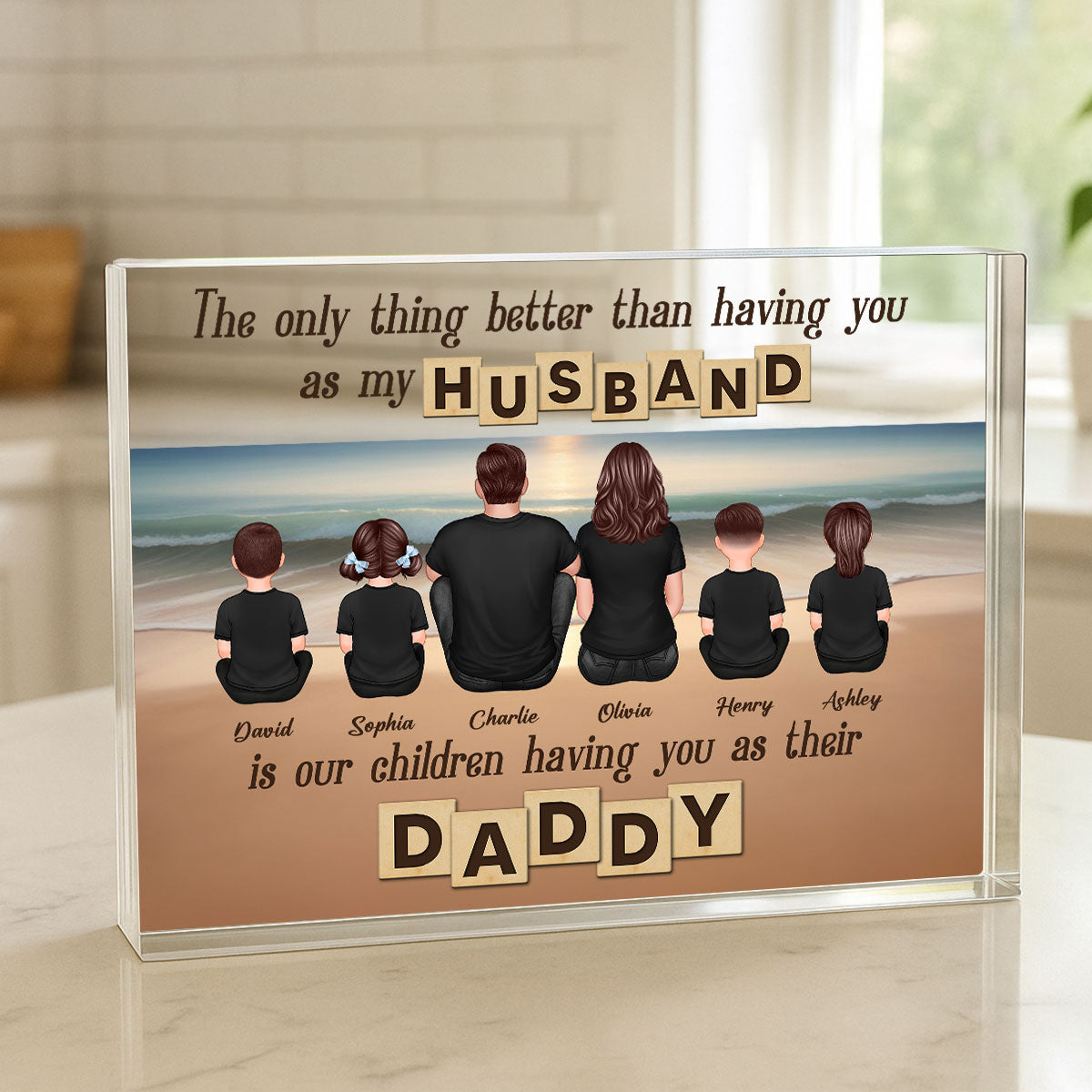 The Only Thing Better Than Being My Husband Personalized Rectangle Acrylic Block Plaque, Gift For Dad