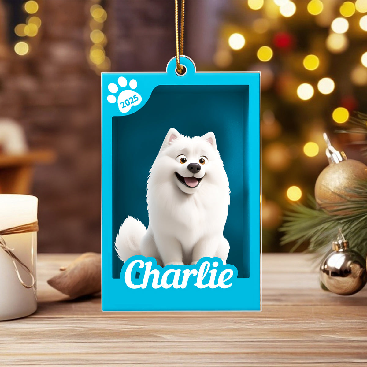 Cute Pet In Toy Box - Personalized Acrylic Ornament - Christmas Gift For Dog Cat Lovers