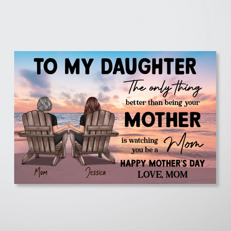 Beach Landscape To My Daughter From Mom Happy Mother's Day Personalized Poster, Gift For Daughter