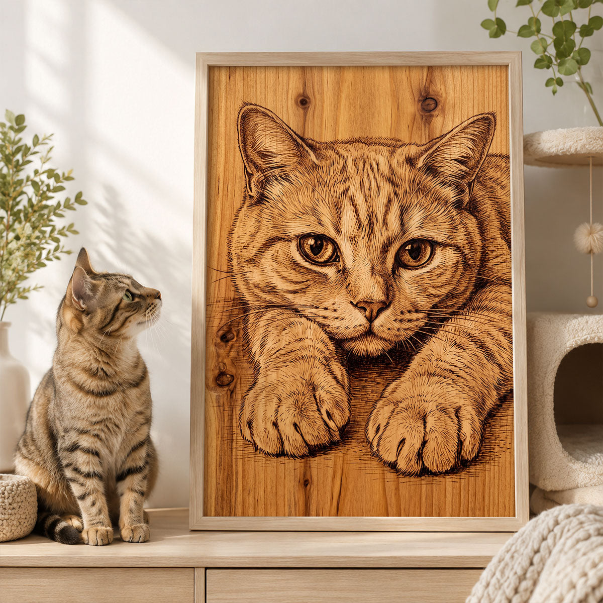 Custom Pet Portrait from Photo - Personalized Poster - Heartfelt Memory Sympathy Gift for Dog Cat Lovers