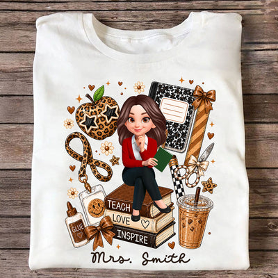 Leopard Style Teacher Life - Personalized Shirt - Back To School Gift For Teacher
