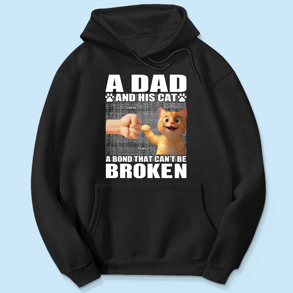 A Dad And His Cats A Bond That Can't Be Broken Personalized Shirt, Father's Day Gift for Cat Dads
