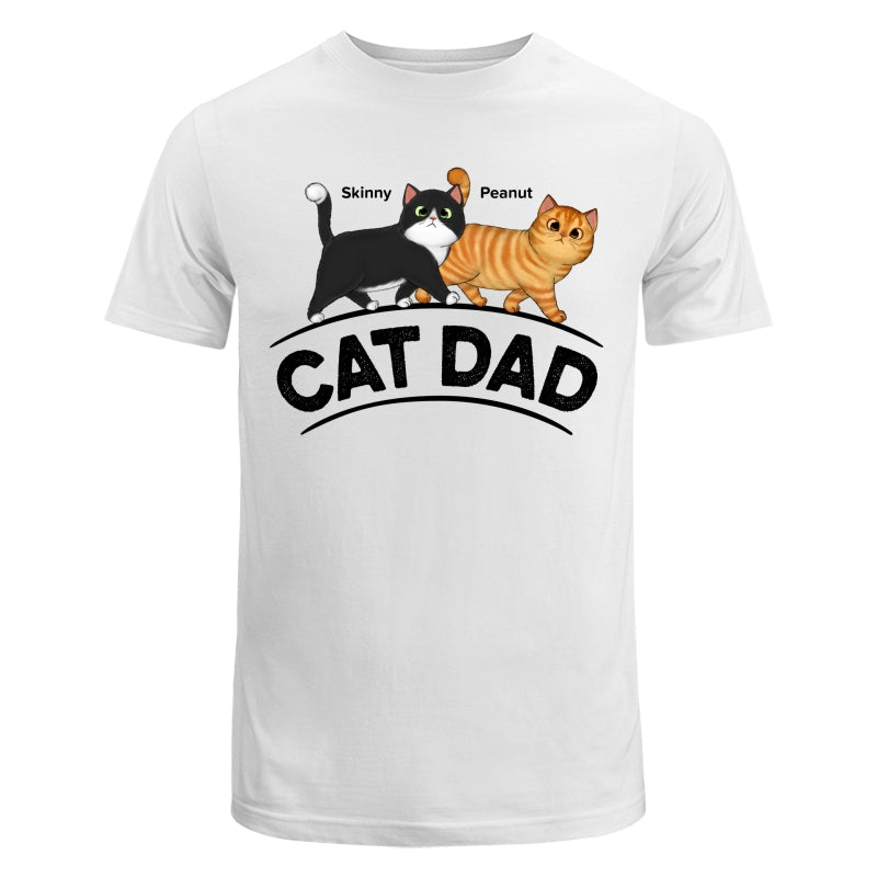 Cat Dad Fluffy Walking Cats Personalized Shirt