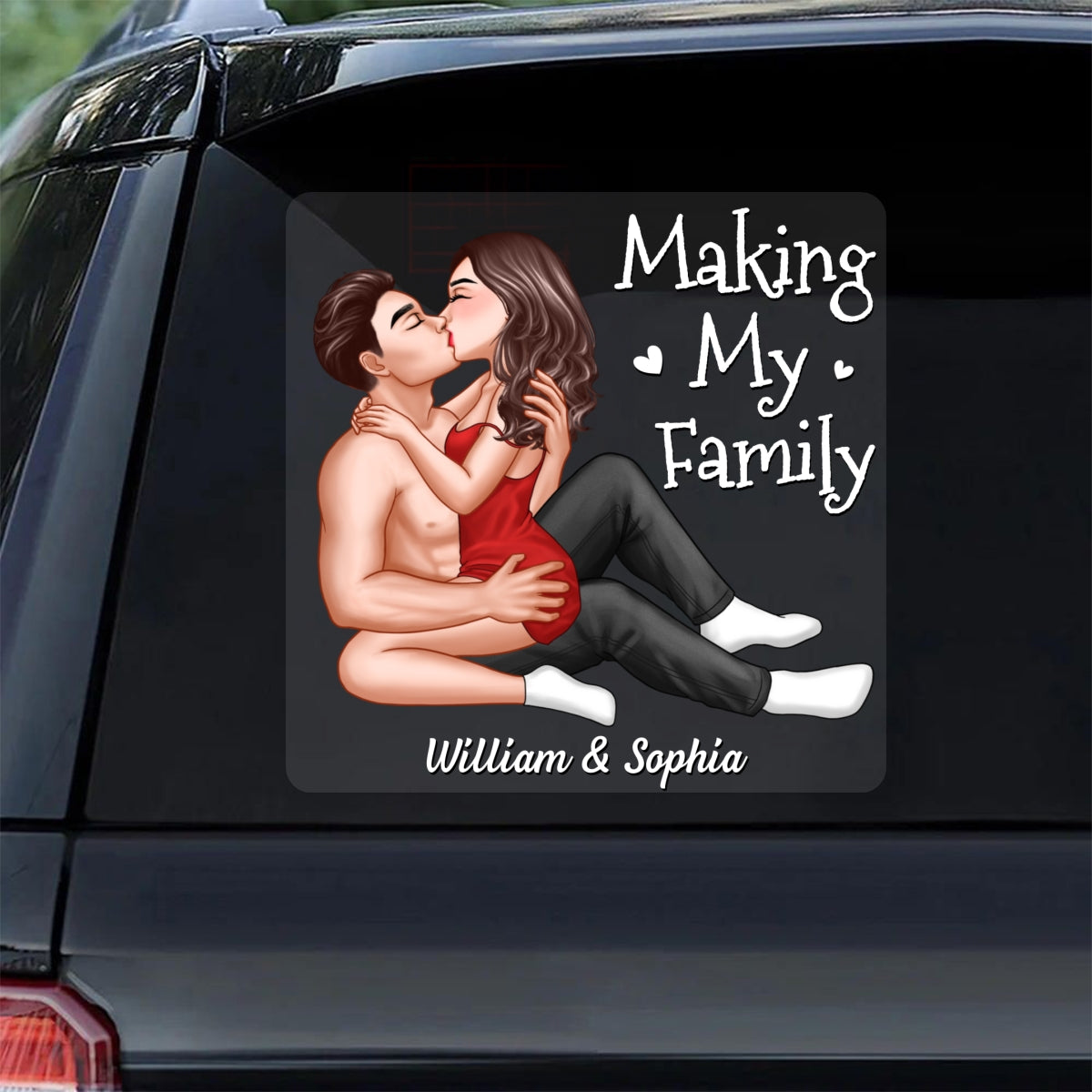 Funny Making My Family Sexy Couple Decor On Car Fridge Window Personalized Decal