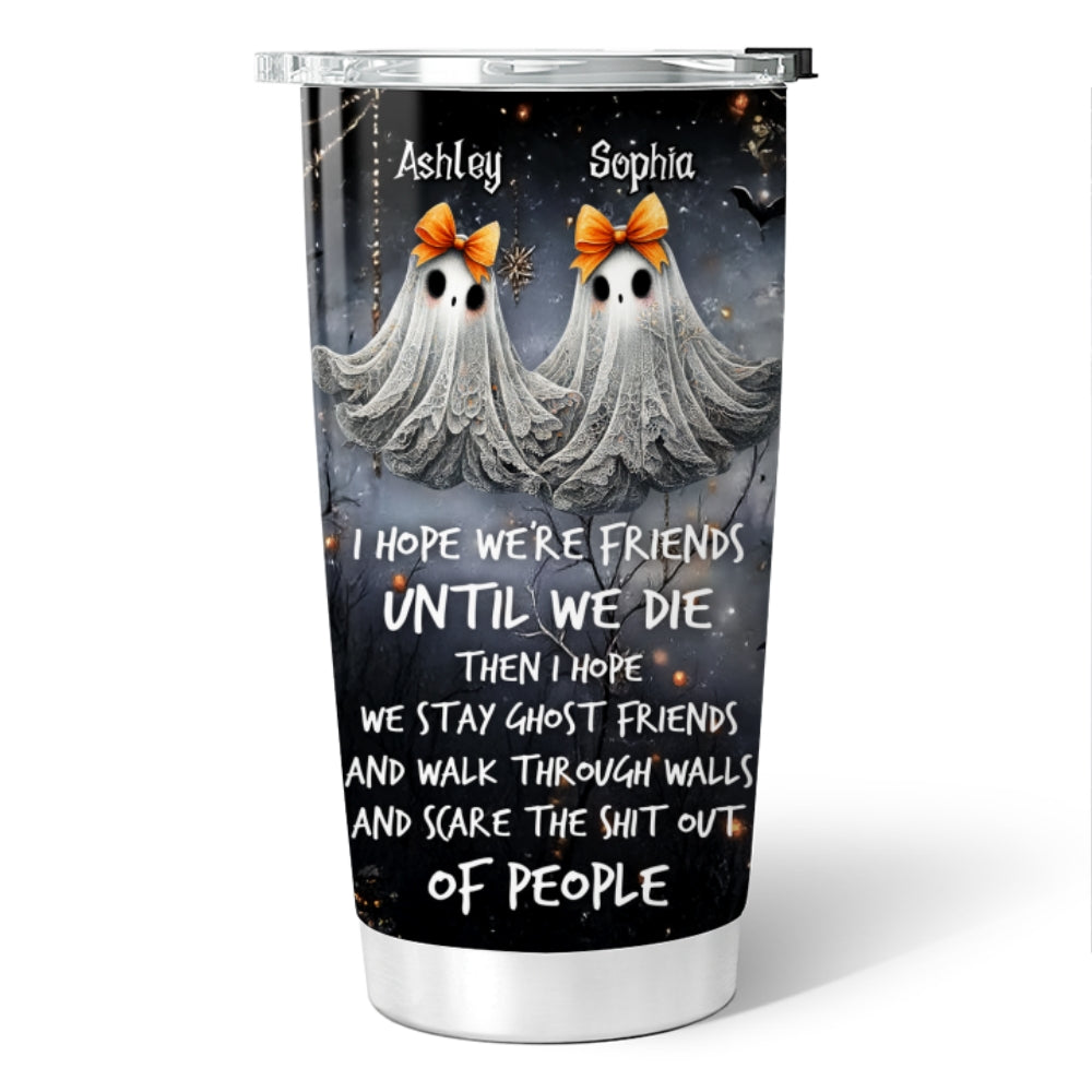 Ghoulmates Besties Personalized Tumbler, Halloween Gift for Best Friends