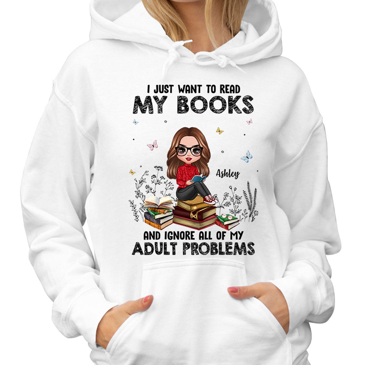 I Just Want To Read My Book And Ignore Adult Problems Personalized Shirt