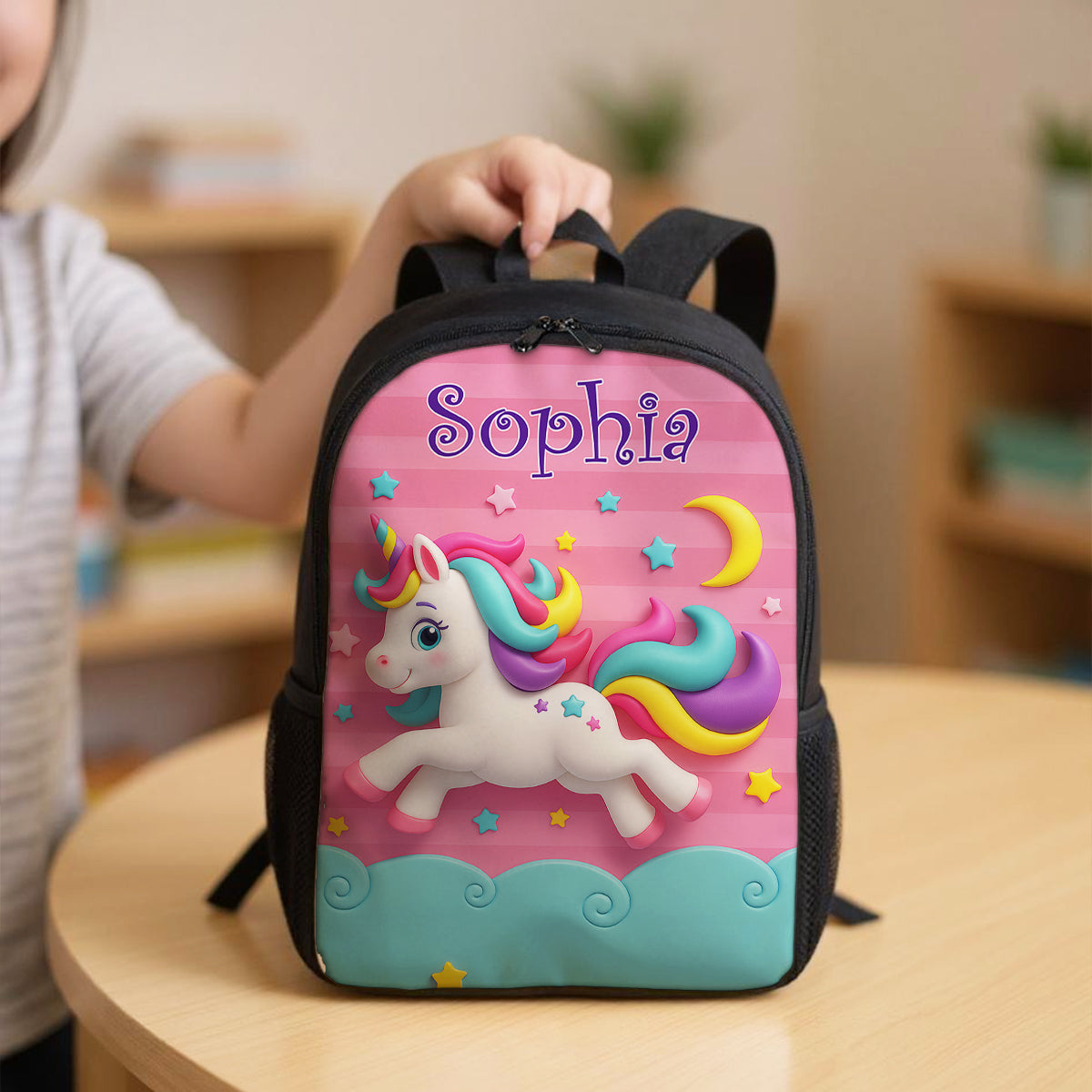 Preppy Back to School Personalized Backpack, Dinosaur Mermaid Sports Unicorn Theme, Available in 6 Designs