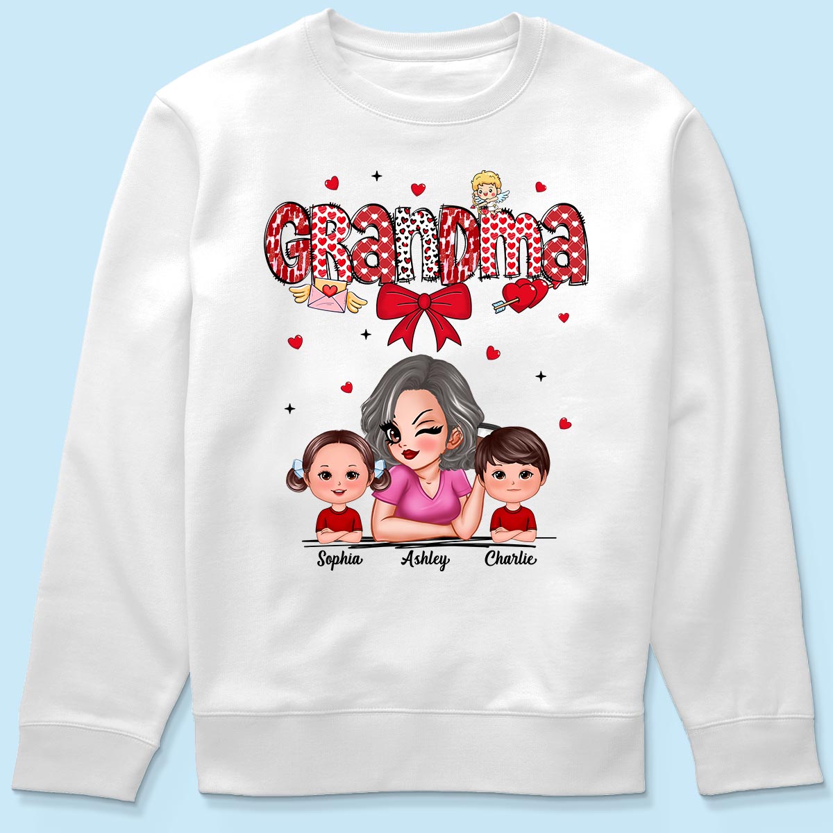 Grandma And Grandkids  Personalized Shirt,  Gift For Grandma