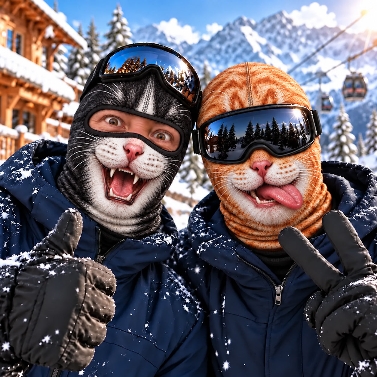 Realistic Pet Funny Animal - Personalized Balaclava Mask - Hilarious Winter Christmas Gift for Skiers, Snowboard Party Face Cover Ski Mask