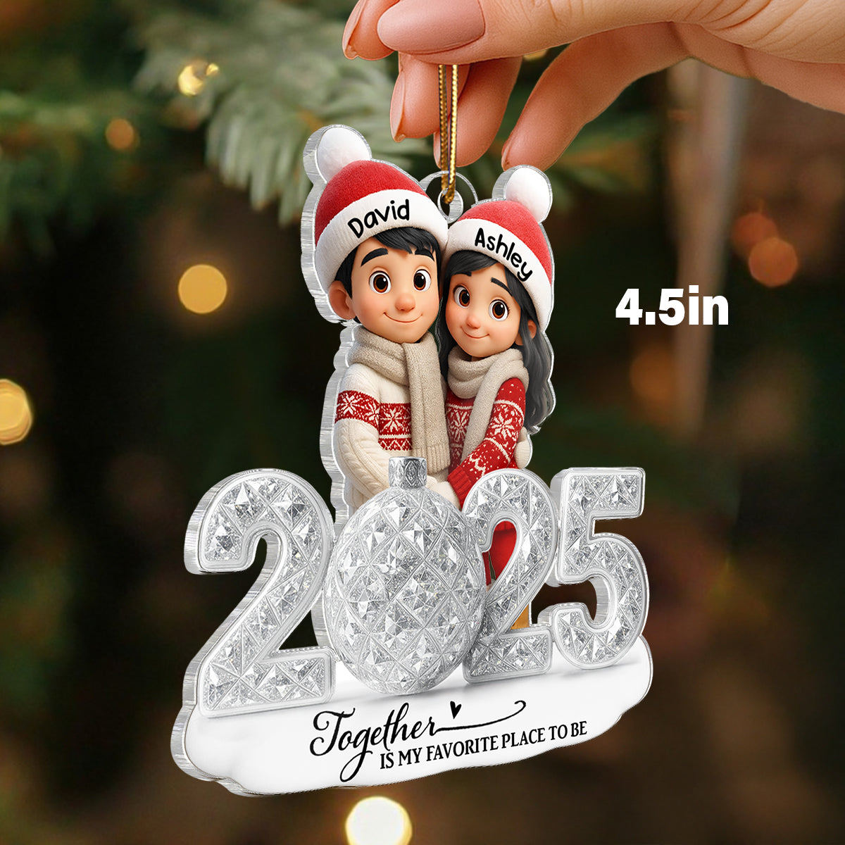 Couple We Got This 3D Crystal Effect - Personalized Acrylic Ornament - Christmas Gift for him, Gift for her